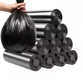 Heavy Duty Black Trash Bag Rolls for wholesale